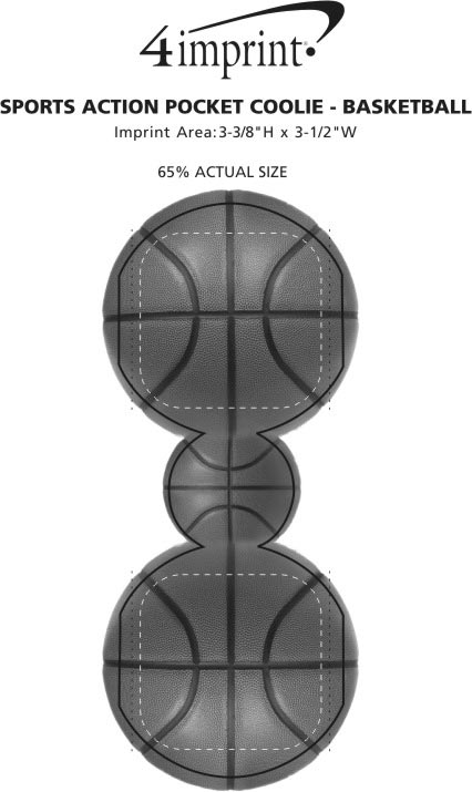 Imprint Area of Sports Action Pocket Can Holder - Basketball