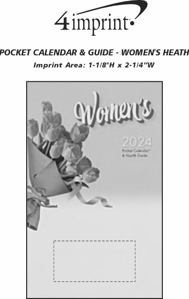 Imprint Area of Pocket Calendar & Guide - Women's Health