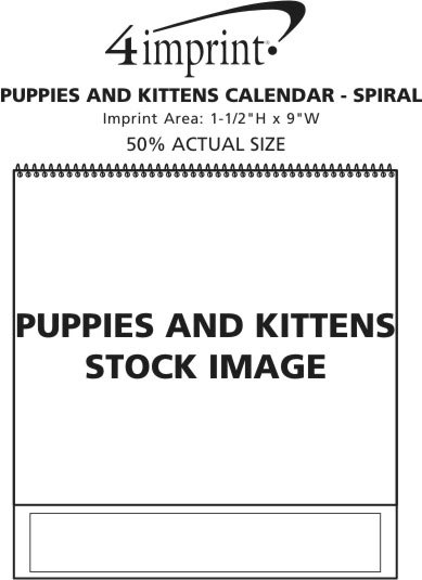 Imprint Area of Paws - Puppies & Kittens Calendar - Spiral