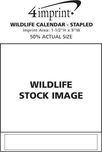 Imprint Area of Wildlife Calendar - Stapled