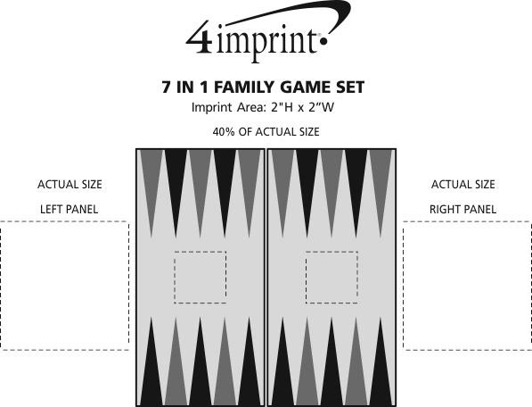 Imprint Area of 7-in-1 Traditional Game Set