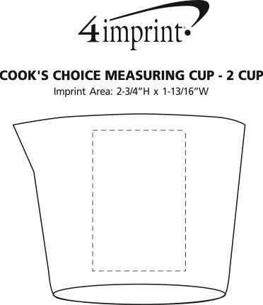 Imprint Area of Cook's Choice Measuring Cup - 2 cup