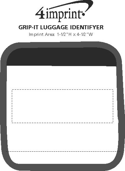 Imprint Area of Grip-it Luggage Identifier