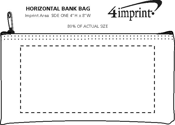 Imprint Area of Horizontal Bank Bag