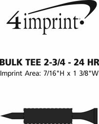 Imprint Area of Bulk Tee 2-3/4" - 24 hr