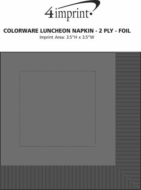 Imprint Area of Colorware Luncheon Napkin - 2-ply - Foil