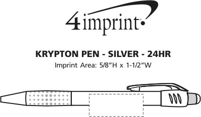 Imprint Area of Krypton Pen - Silver - 24 hr