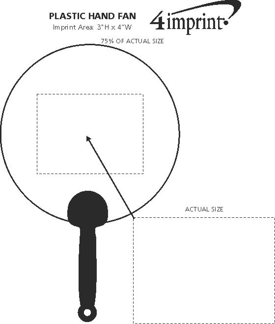 Imprint Area of Plastic Hand Fan