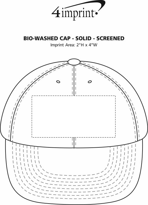 Imprint Area of Bio-Washed Cap - Solid - Transfer