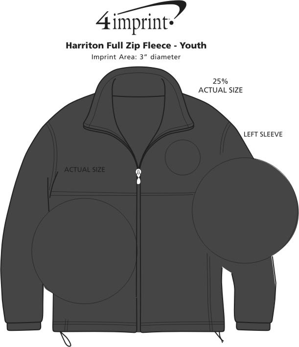 4imprint.com: Harriton Full-Zip Fleece - Youth 9656-Y