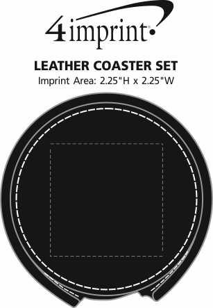 Imprint Area of Leather Coaster Set