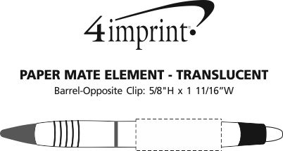 Imprint Area of Paper Mate Element Pen - Translucent