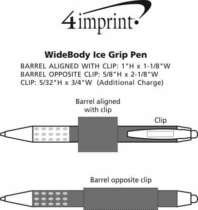 Imprint Area of WideBody Ice Grip Pen