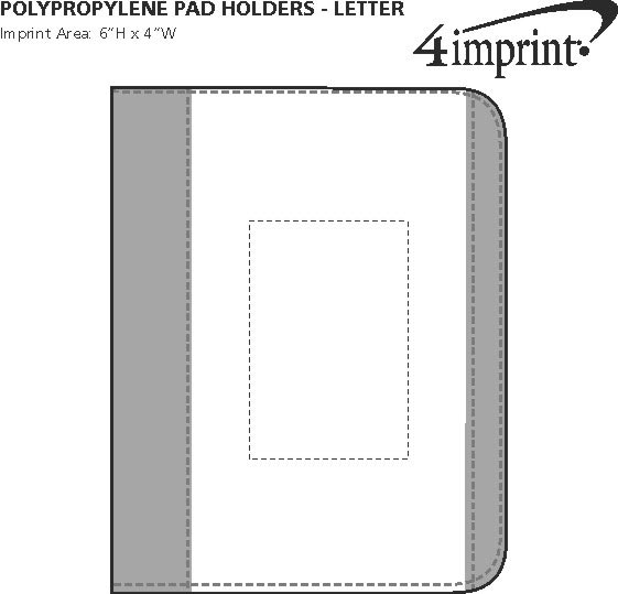 Imprint Area of Polypropylene Pad Holders - Letter