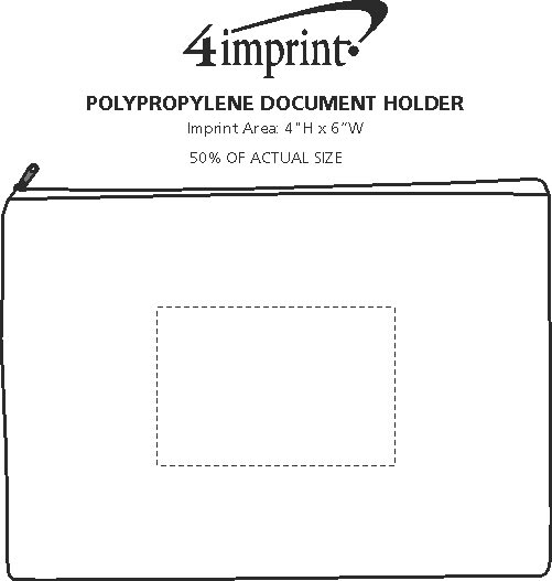 Imprint Area of Polypropylene Document Holder - 10" x 13"