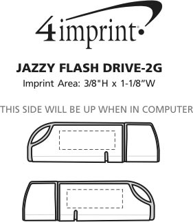 Imprint Area of Jazzy Flash Drive - 2GB