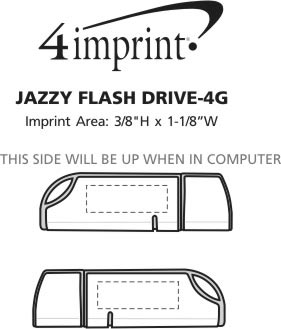 Imprint Area of Jazzy Flash Drive - 4GB
