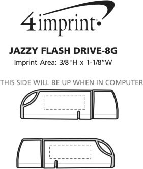 Imprint Area of Jazzy Flash Drive - 8GB