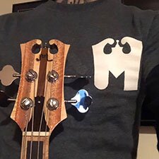 Gildan Cotton T-shirt close up of left chest