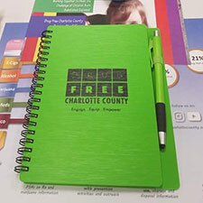 Mercury Notebook with Stylus Pen on table