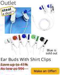 Ear Buds With Shirt Clips
